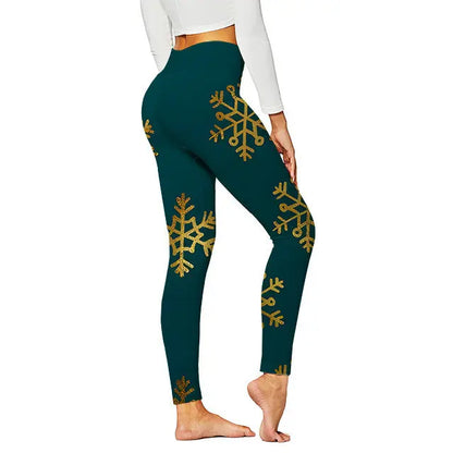 Christmas Pattern Yoga Pants Digital Printed CJ Dropshipping