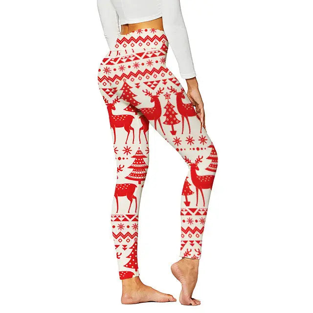 Christmas Pattern Yoga Pants Digital Printed CJ Dropshipping