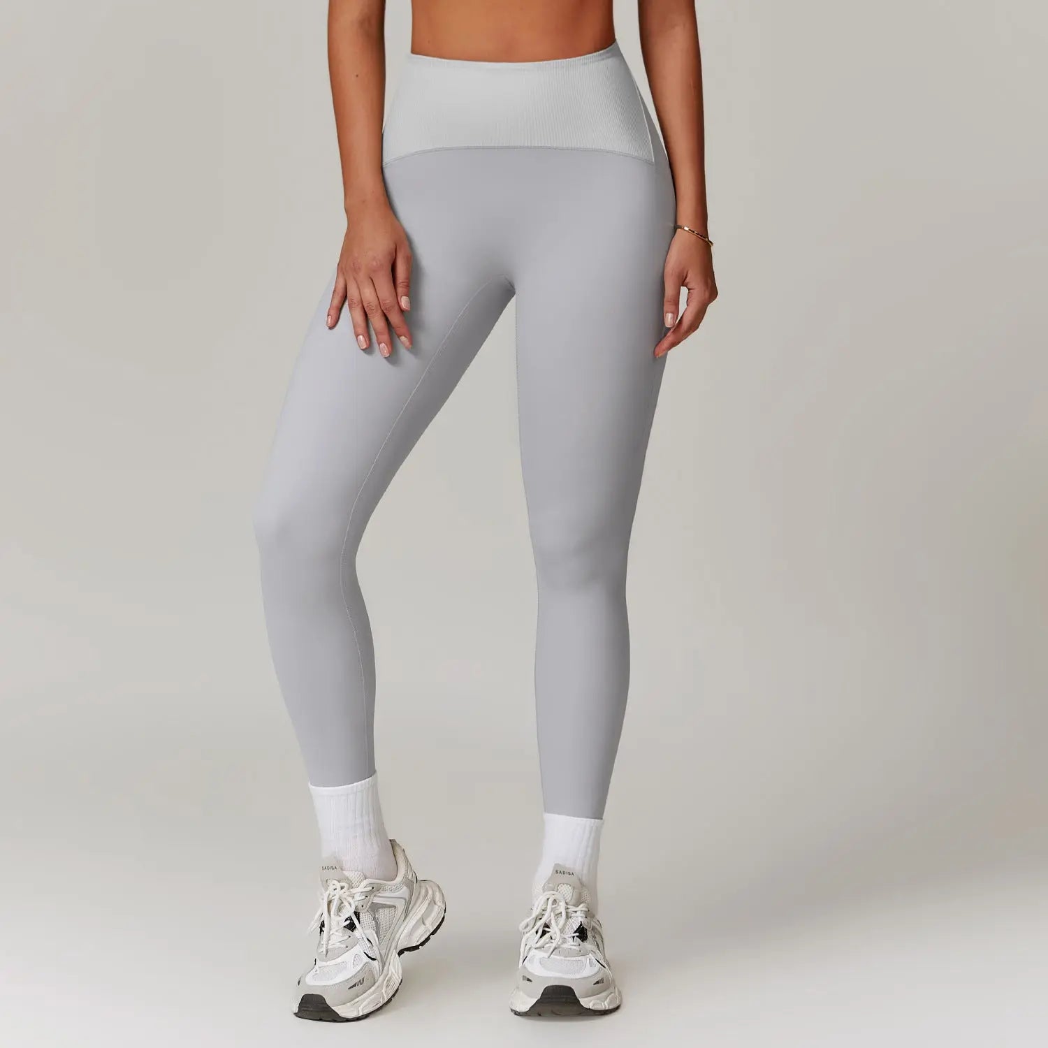 High Waist Tight Yoga Stitching Running Workout Pants Trendsi