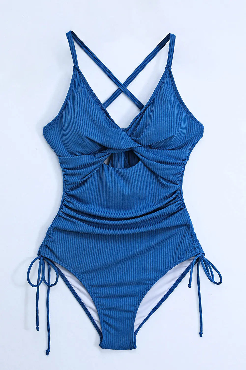 Cutout V-Neck Spaghetti Strap One-Piece Swimwear - Stella Mount