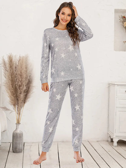 Star Top and Pants Lounge Set Trendsi