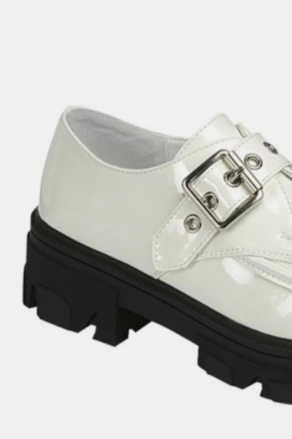 Forever Link Buckled Platform Lug Sole Loafers Trendsi