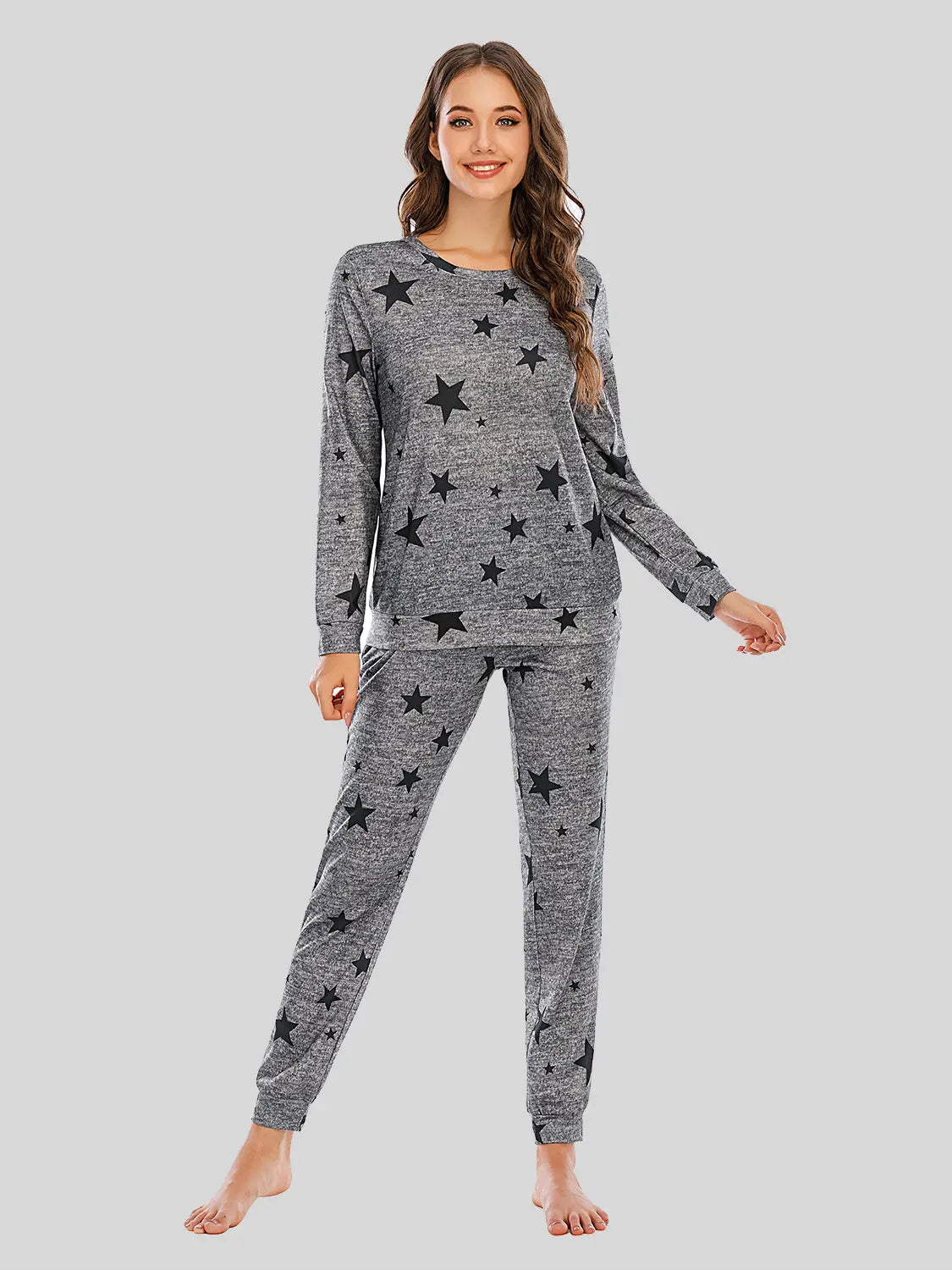 Star Top and Pants Lounge Set Trendsi