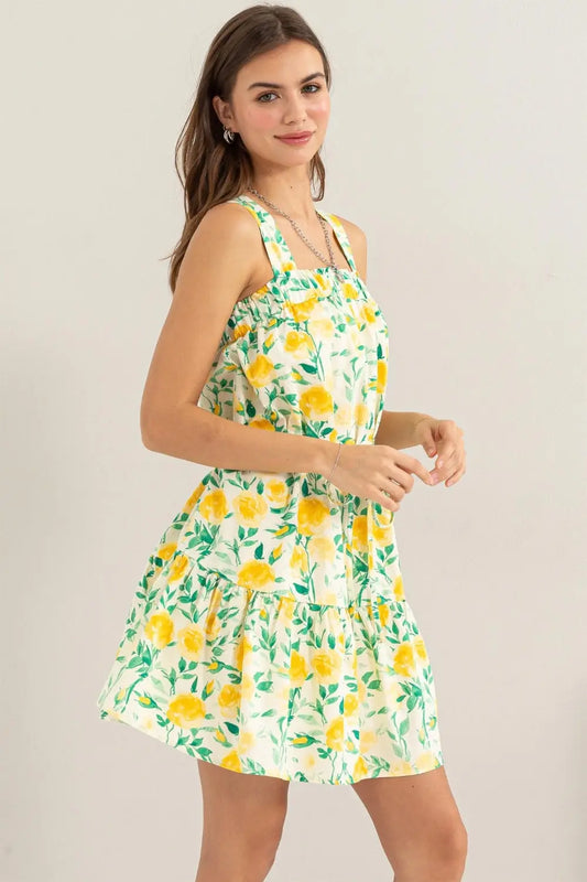 HYFVE Floral Tie Shoulder Mini Dress - Stella Mount