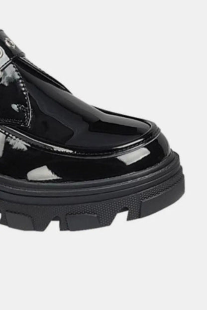 Forever Link Buckled Platform Lug Sole Loafers Trendsi