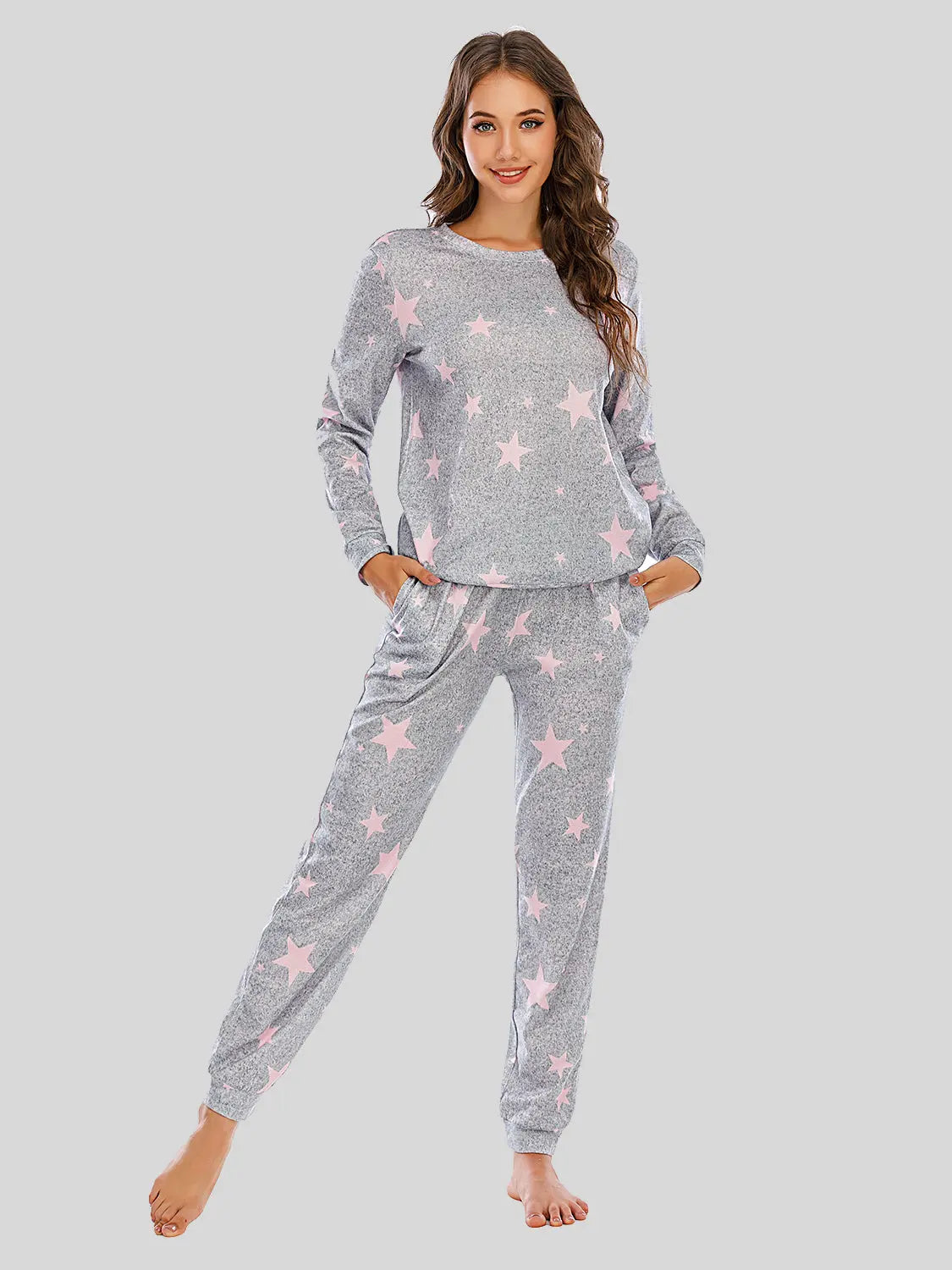 Star Top and Pants Lounge Set Trendsi