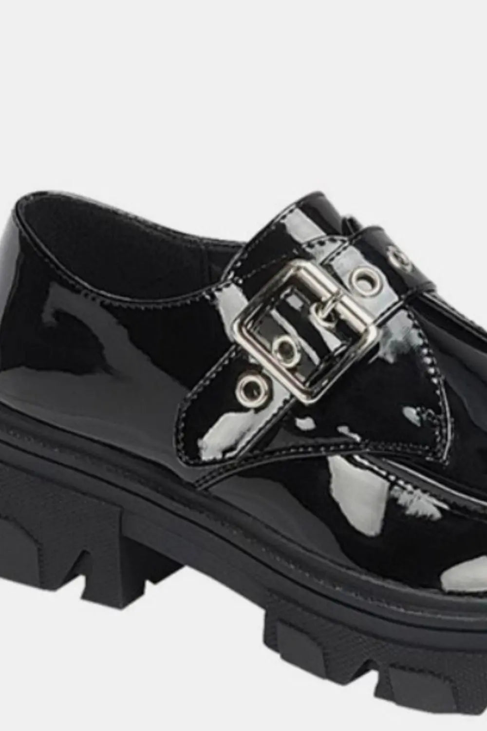 Forever Link Buckled Platform Lug Sole Loafers Trendsi