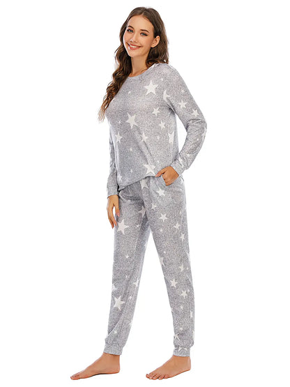 Star Top and Pants Lounge Set Trendsi