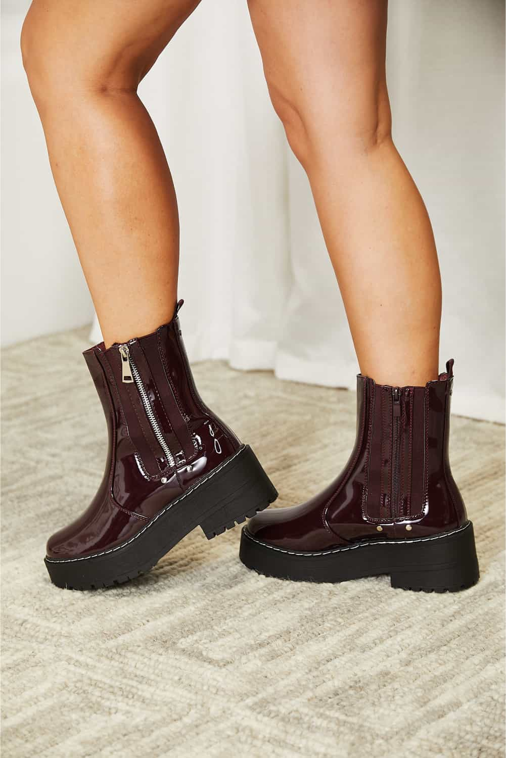 Forever Link Side Zip Platform Boots Trendsi