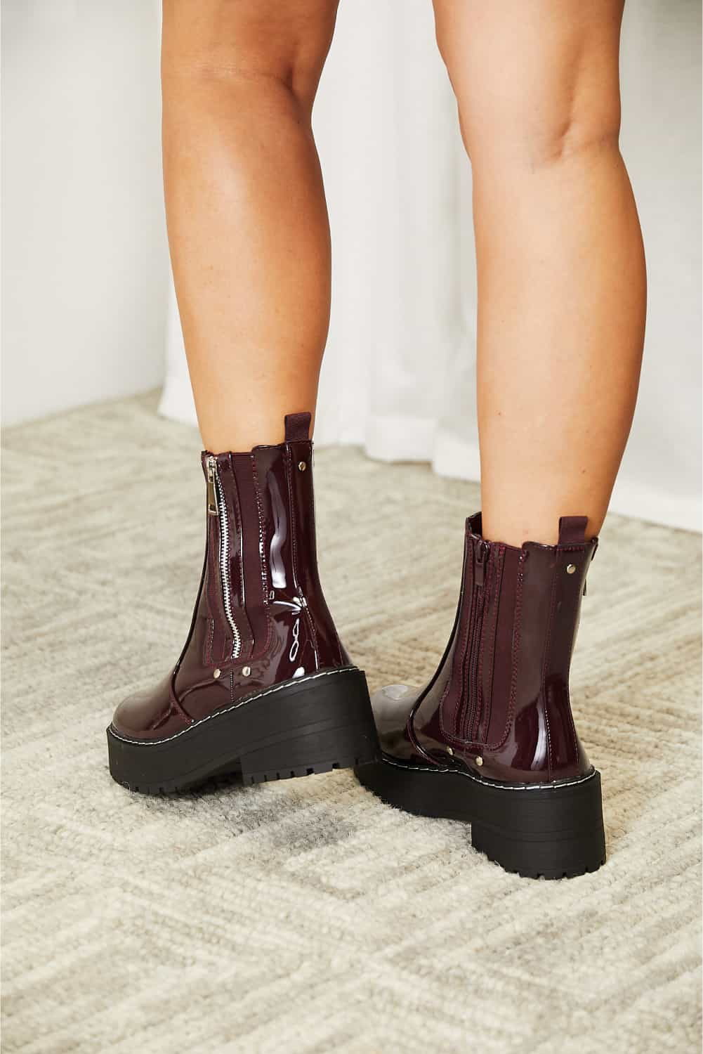 Forever Link Side Zip Platform Boots Trendsi